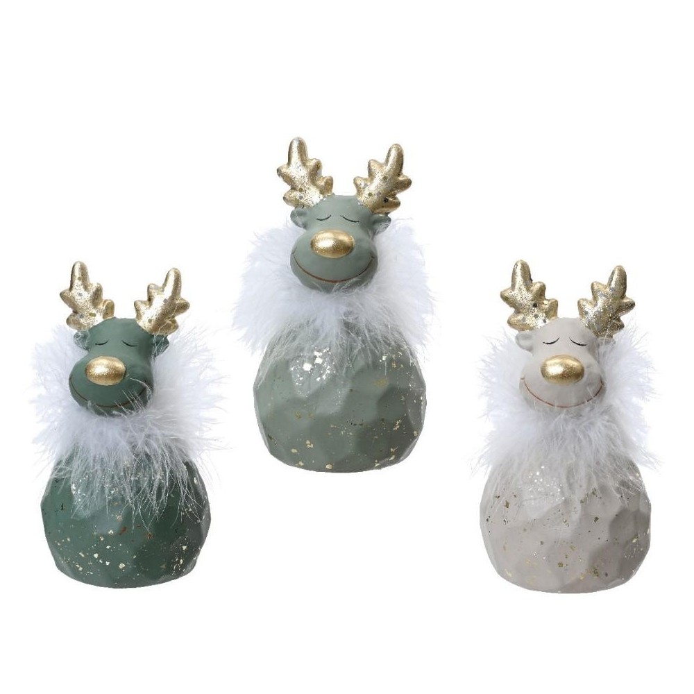 RENNA TERRACOTTA H.16.1CM. 3 COLORI